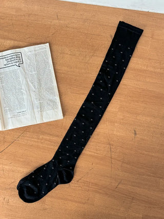 Duo Dot Pattern Daily High Knee Socks Long Socks