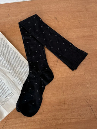 Duo Dot Pattern Daily High Knee Socks Long Socks