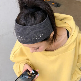 Dymos Studded Wide Hairband Bandana