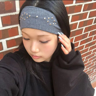 Dymos Studded Wide Hairband Bandana