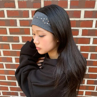 Dymos Studded Wide Hairband Bandana