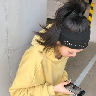 Dymos Studded Wide Hairband Bandana