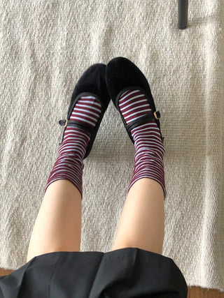 Melting Stripe Mid-Length Socks