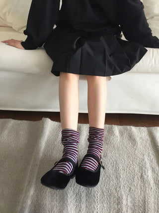 Melting Stripe Mid-Length Socks