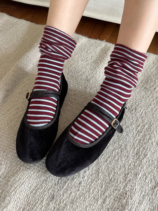 Melting Stripe Mid-Length Socks