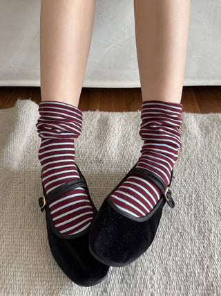 Melting Stripe Mid-Length Socks