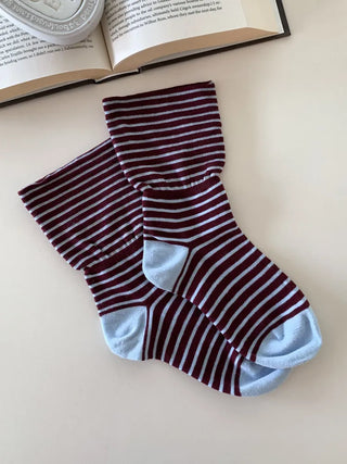 Melting Stripe Mid-Length Socks