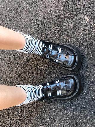 Melting Stripe Mid-Length Socks