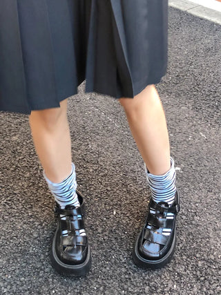 Melting Stripe Mid-Length Socks