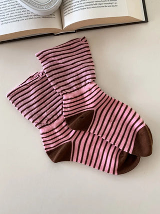 Melting Stripe Mid-Length Socks