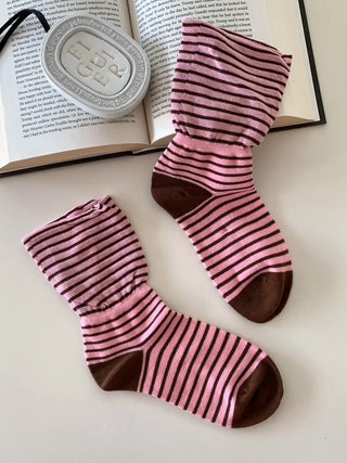 Melting Stripe Mid-Length Socks