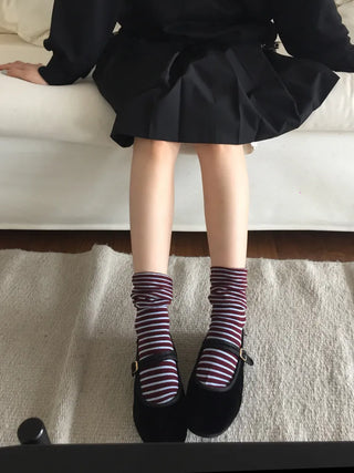 Melting Stripe Mid-Length Socks