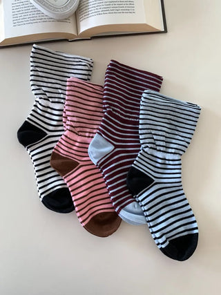 Melting Stripe Mid-Length Socks