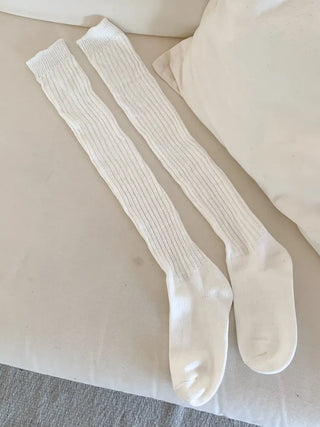 Stream Line Long Over-the-Knee Loose Socks