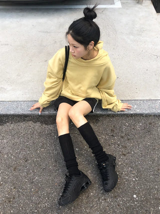 Stream Line Long Over-the-Knee Loose Socks