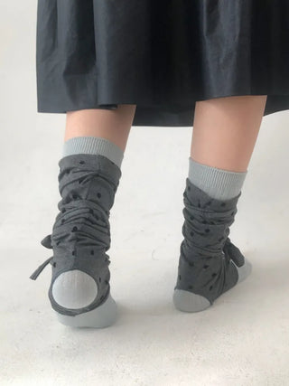 Monet Dot Long Strap Leg Warmers