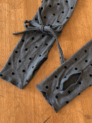 Monet Dot Long Strap Leg Warmers