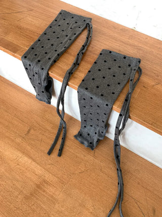 Monet Dot Long Strap Leg Warmers
