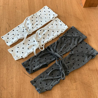 Monet Dot Long Strap Leg Warmers