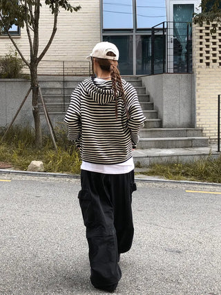 Love & Peace Ribbed Corduroy Embroidered String Camp Cap
