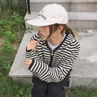 Love & Peace Ribbed Corduroy Embroidered String Camp Cap