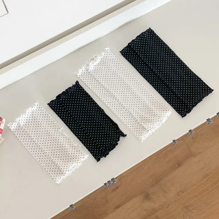 Keyless Mini Dot Wavy Pleated Leg Warmers