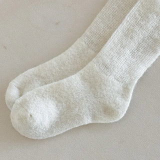 Silver Pendant Loose Fit Knit Long Pleated Warmer Socks