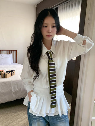 Blair Knit Striped Long Tie