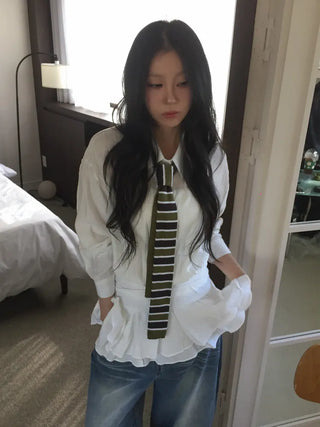 Blair Knit Striped Long Tie