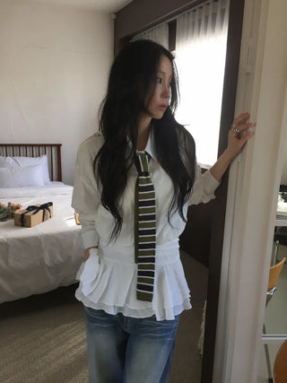 Blair Knit Striped Long Tie