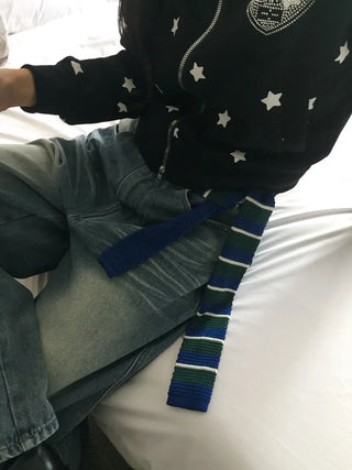 Blair Knit Striped Long Tie