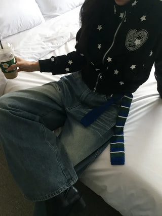 Blair Knit Striped Long Tie