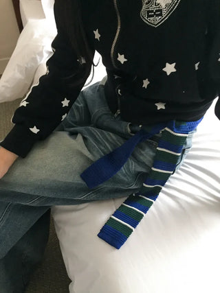 Blair Knit Striped Long Tie
