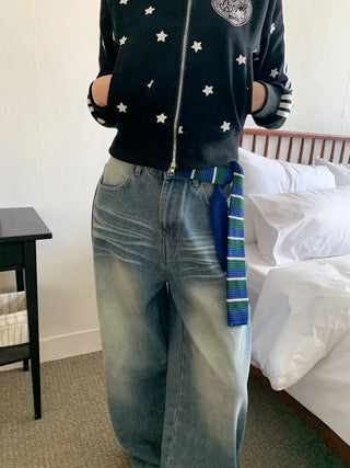 Blair Knit Striped Long Tie
