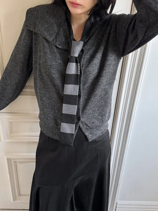Blair Knit Striped Long Tie