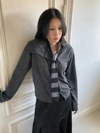 Blair Knit Striped Long Tie