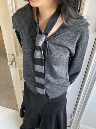 Blair Knit Striped Long Tie