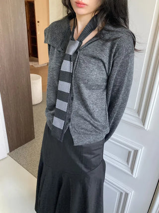 Blair Knit Striped Long Tie