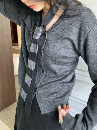 Blair Knit Striped Long Tie
