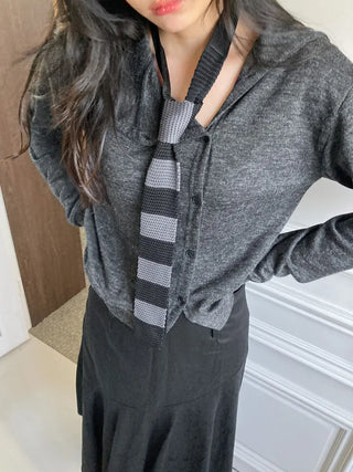 Blair Knit Striped Long Tie