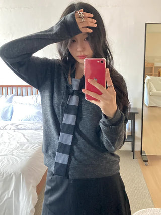 Blair Knit Striped Long Tie
