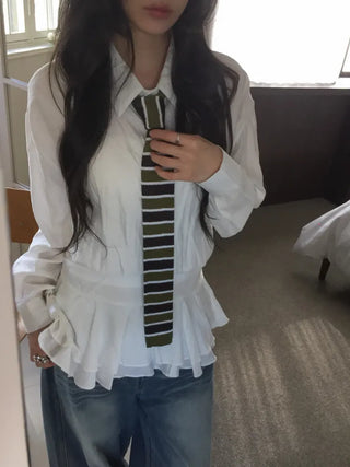 Blair Knit Striped Long Tie