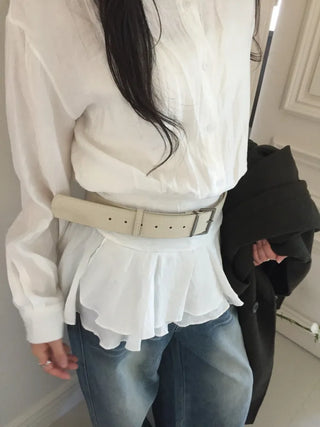 Aston Wide Suede Leather Belt