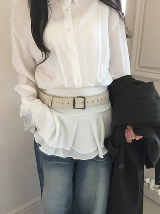Aston Wide Suede Leather Belt