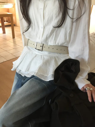 Aston Wide Suede Leather Belt