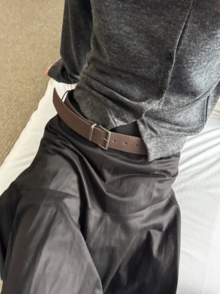 Aston Wide Suede Leather Belt