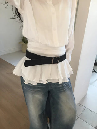 Aston Wide Suede Leather Belt