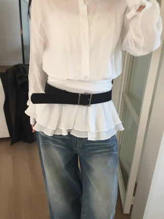 Aston Wide Suede Leather Belt