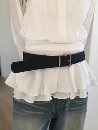 Aston Wide Suede Leather Belt