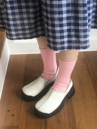 Color Mood Ribbed All-Season Cotton Socks